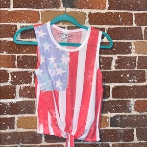 New Fifth Sun American Flag graphic tee